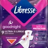 Libresse Kuukautiset Ja Intiimihygienia<Ultra yöside Ultra+ X-Large Night Wings 9 kpl