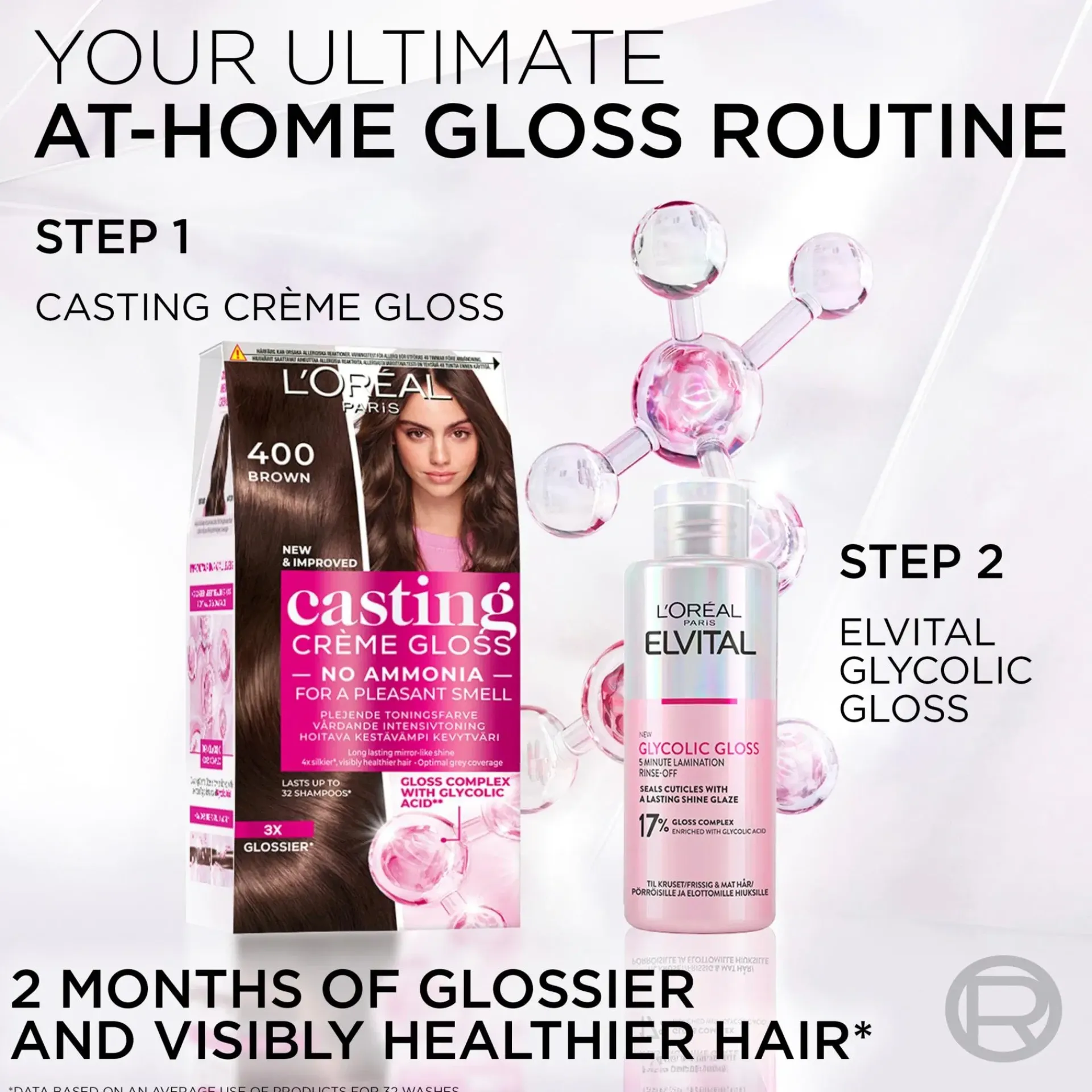 L'Oréal Paris Hiusvärit<Casting Crème Gloss 323 Dark Chocolate Tummanruskea Helmiäinen kevytväri 1kpl