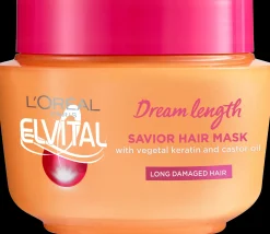 L'Oréal Paris Hiusnaamiot Ja -Tehohoidot|Hiustenhoito<Elvital Dream Length Savior Mask hiusnaamio pitkille, vaurioituneille hiuksille 300ml