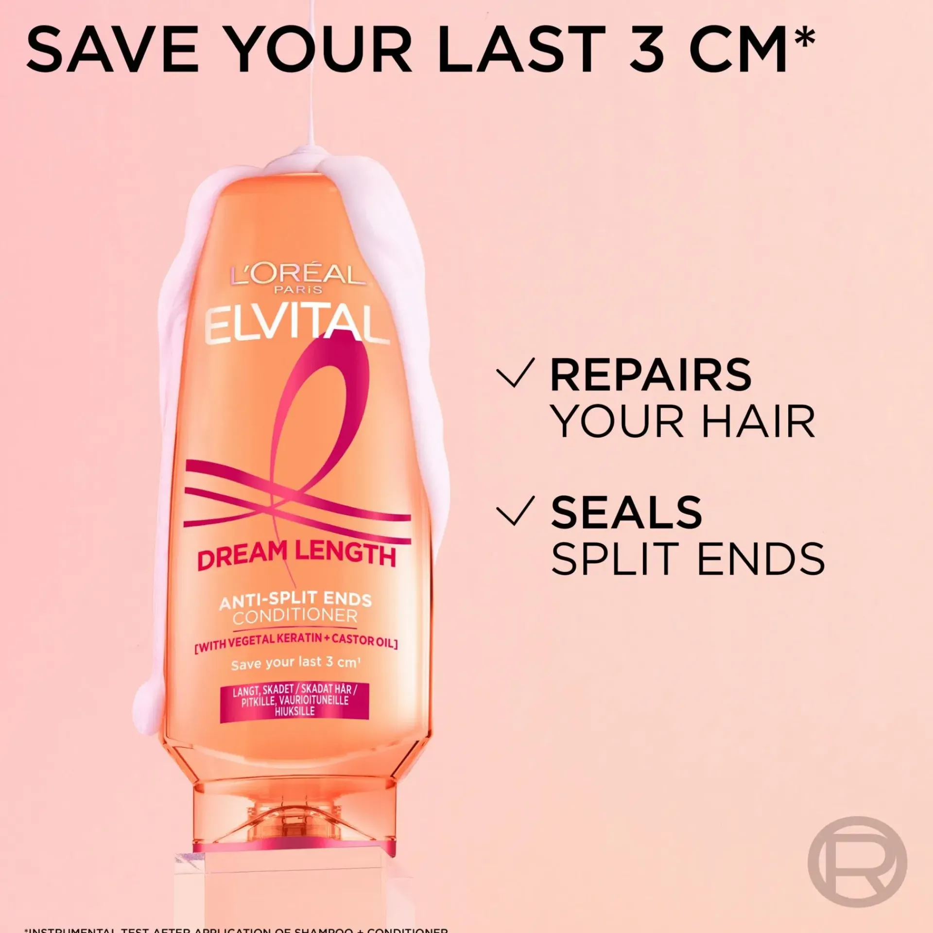 L'Oréal Paris Hiustenhoito<Elvital Dream Length HairDetangler hoitoaine pitkille, vaurioituneille hiuksille 200ml