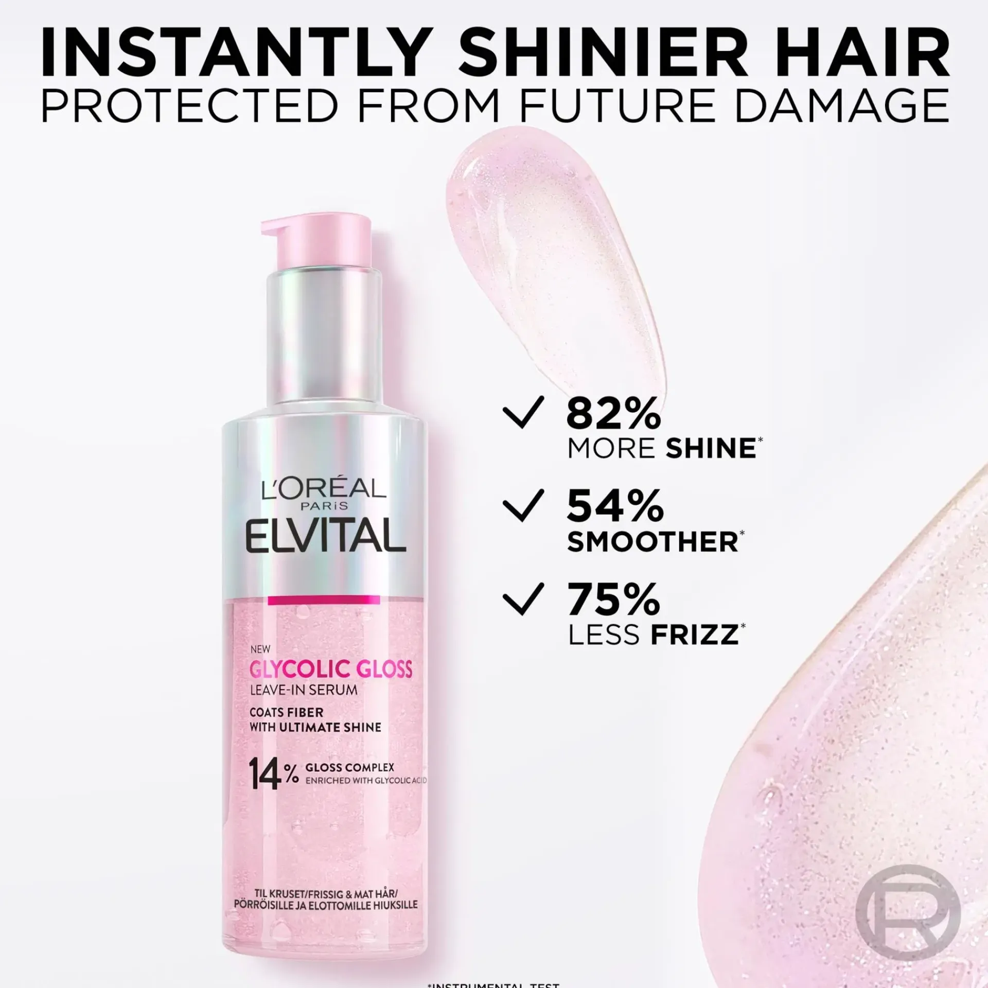L'Oréal Paris Hiustenhoito<Elvital Glycolic Gloss hiuksiin jätettävä seerumi kiillottomille hiuksille 150ml