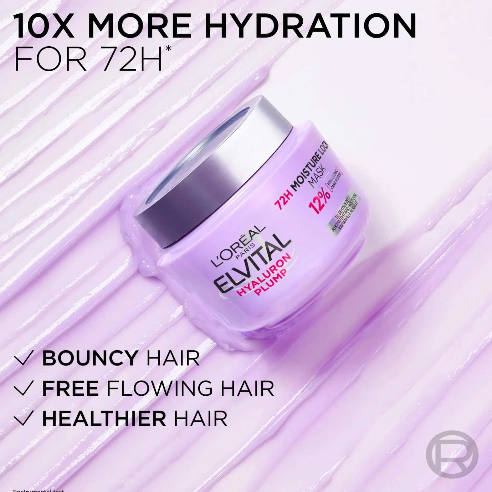 L'Oréal Paris Hiustenhoito<Elvital Hyaluron Plump hiusnaamio kosteutta kaipaaville hiuksille 300ml
