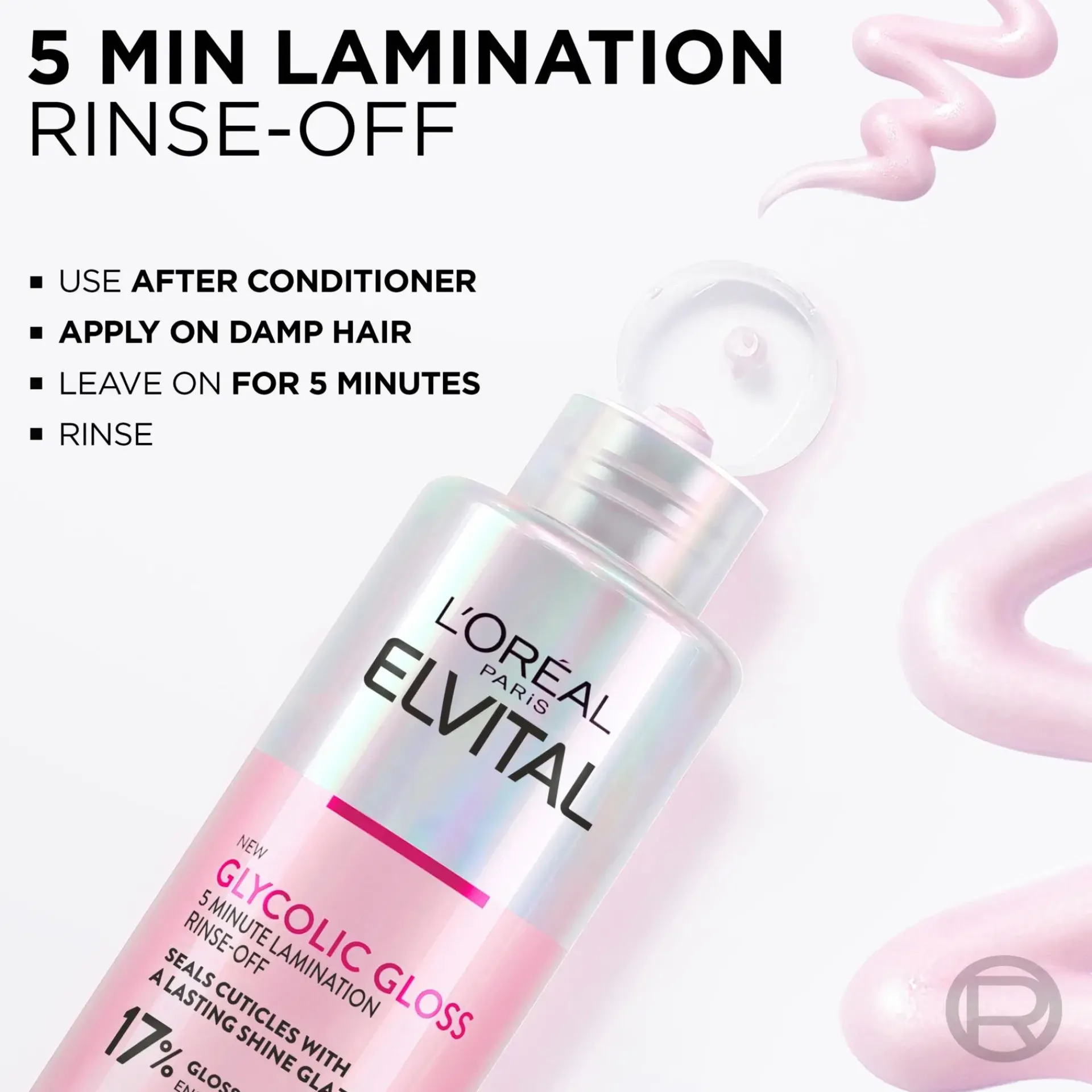 L'Oréal Paris Hiustenhoito<Elvital 200ml Glycolic Gloss huuhdeltava käsittely kiillottomille hiuksille 200ml