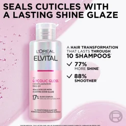 L'Oréal Paris Hiustenhoito<Elvital 200ml Glycolic Gloss huuhdeltava käsittely kiillottomille hiuksille 200ml