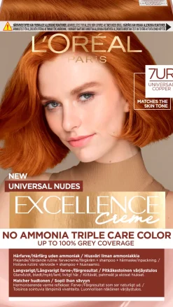 L'Oréal Paris Hiusvärit<Excellence Creme Universal Nudes 7UC Copper kestoväri ilman ammoniakkia 1kpl