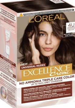 L'Oréal Paris Hiusvärit<Excellence Creme Universal Nudes 4U Universal Brown kestoväri ilman ammoniakkia 1kpl