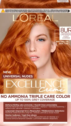 L'Oréal Paris Hiusvärit<Excellence Creme Universal Nudes 8UC Light Copper kestoväri ilman ammoniakkia 1kpl
