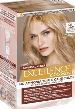 L'Oréal Paris Hiusvärit<Excellence Creme Universal Nudes 9U Universal Very Light Blonde kestoväri ilman ammoniakkia 1kpl