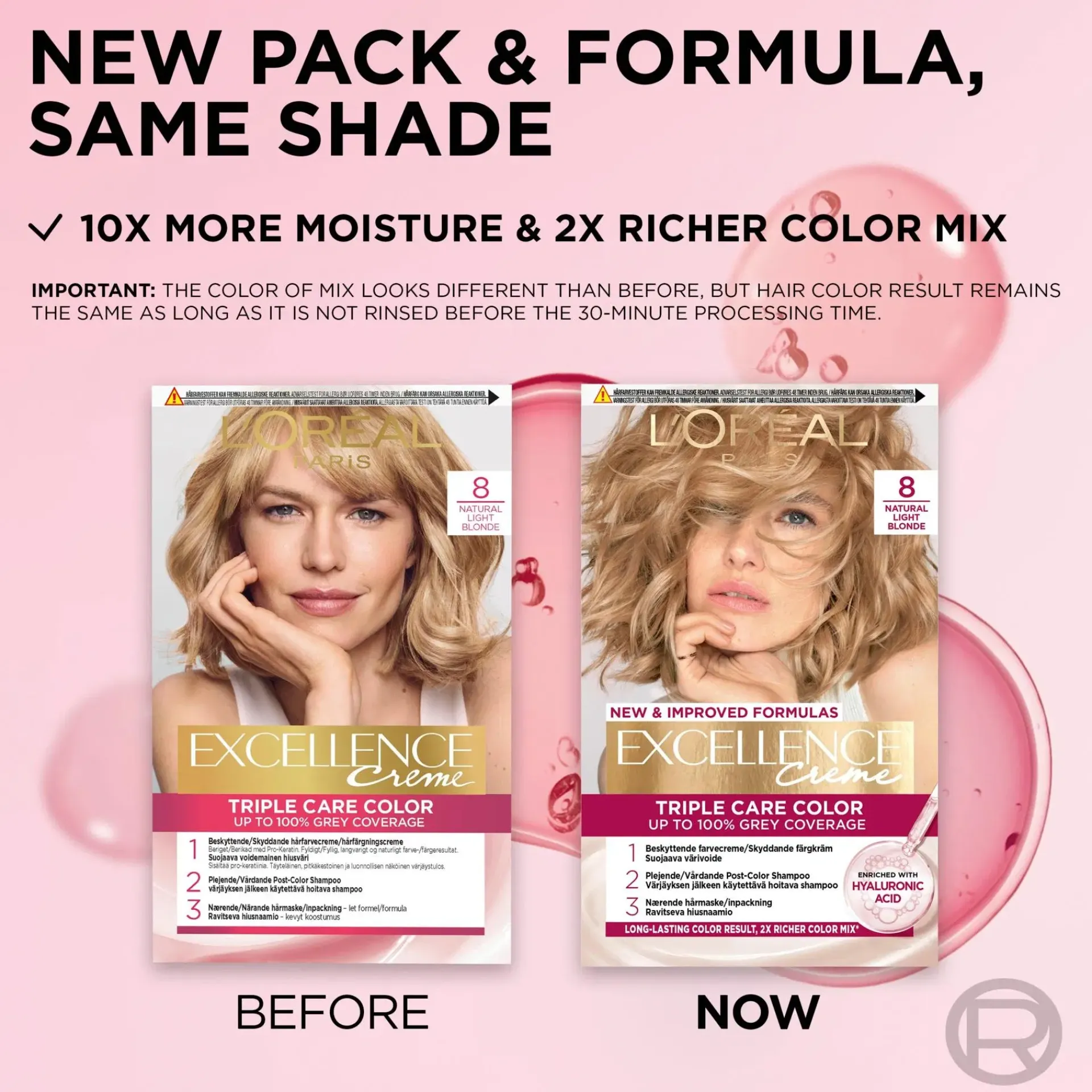 L'Oréal Paris Hiusvärit<Excellence Creme 8 Natural Light Blonde Keskivaalea kestoväri 1kpl