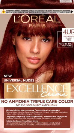 L'Oréal Paris Hiusvärit<Excellence Universal Nudes 4UR Dark Red kestoväri ilman ammoniakkia 1kpl