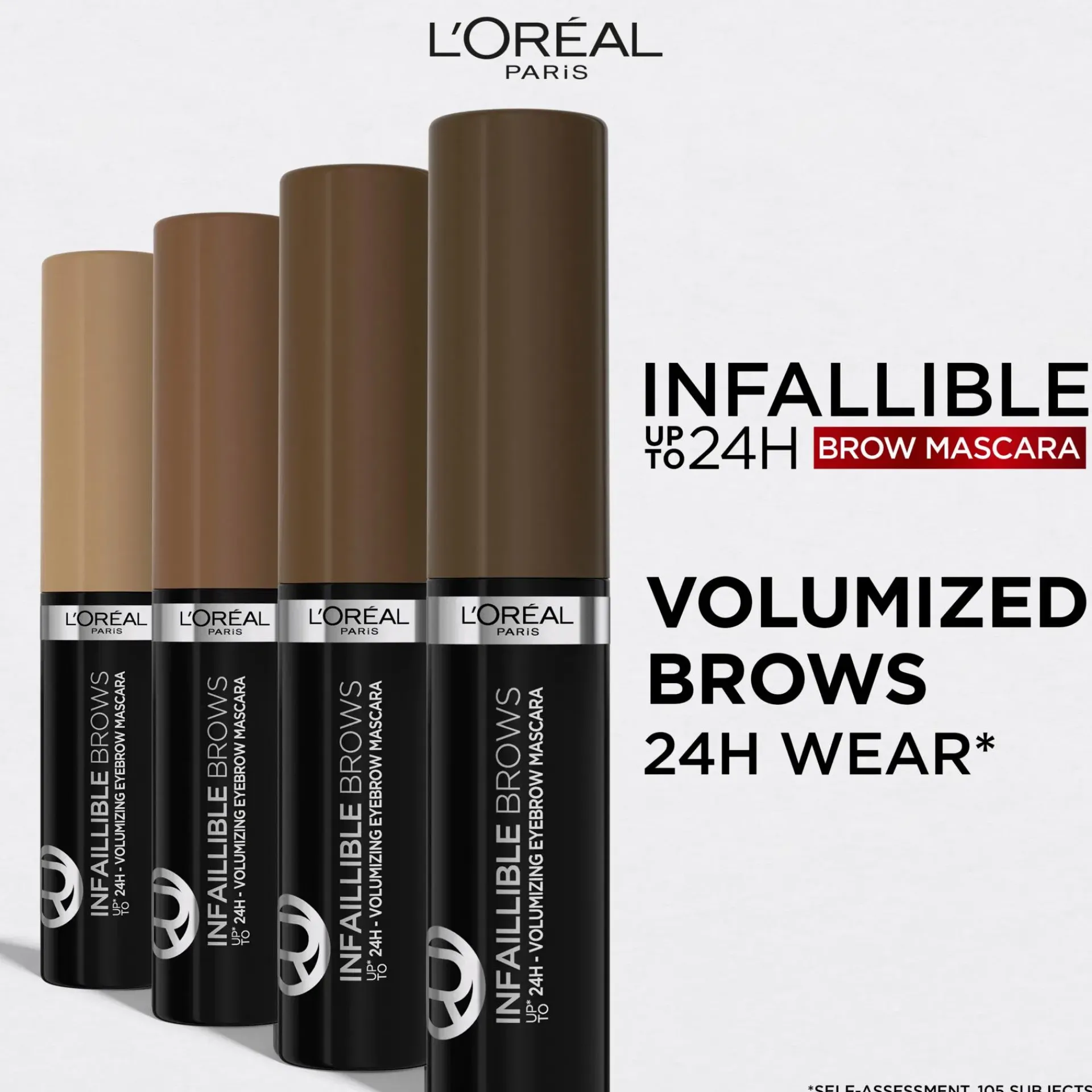 L'Oréal Paris Silmämeikit<Infaillible Brows 24H Volumizing Mascara 1.0 Ebony kulmamaskara 5ml