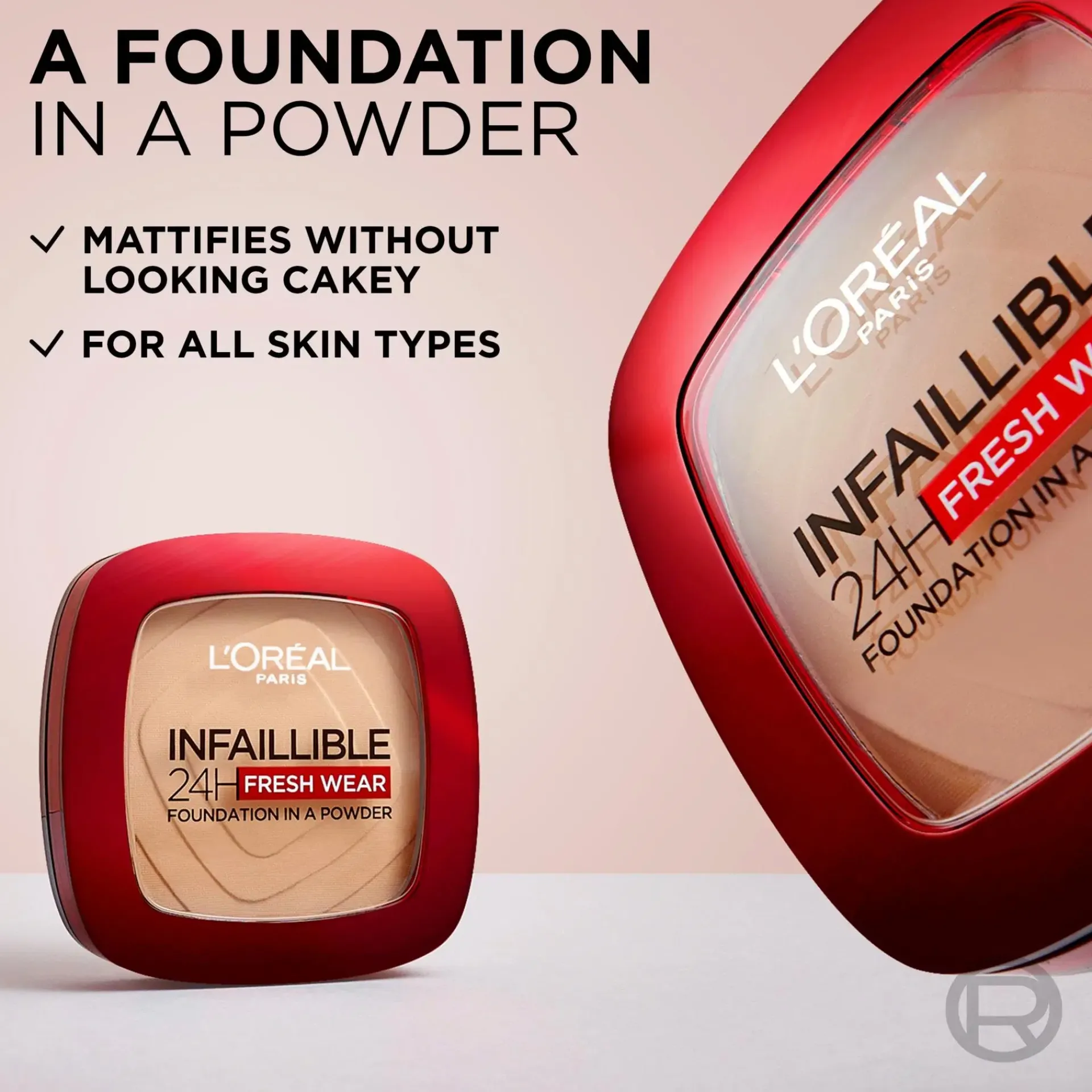 L'Oréal Paris Kasvomeikit<Infaillible 24H Fresh Wear meikkipuuteri 9 g