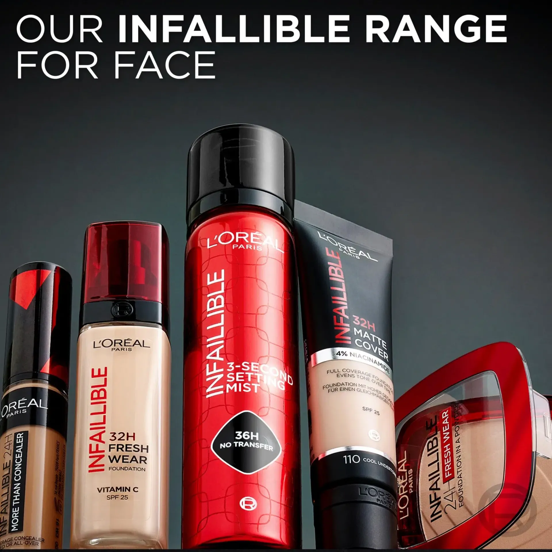 L'Oréal Paris Kasvomeikit<Infaillible 3-Second Setting Mist meikinkiinnityssuihke 75ml