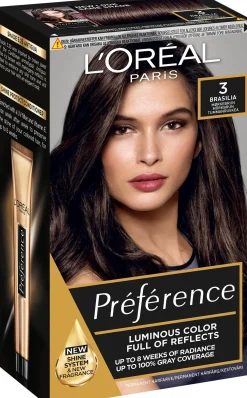 L'Oréal Paris Hiusvärit<Préférence 3 Brasilia Dark Brown Tummanruskea kestoväri 1kpl