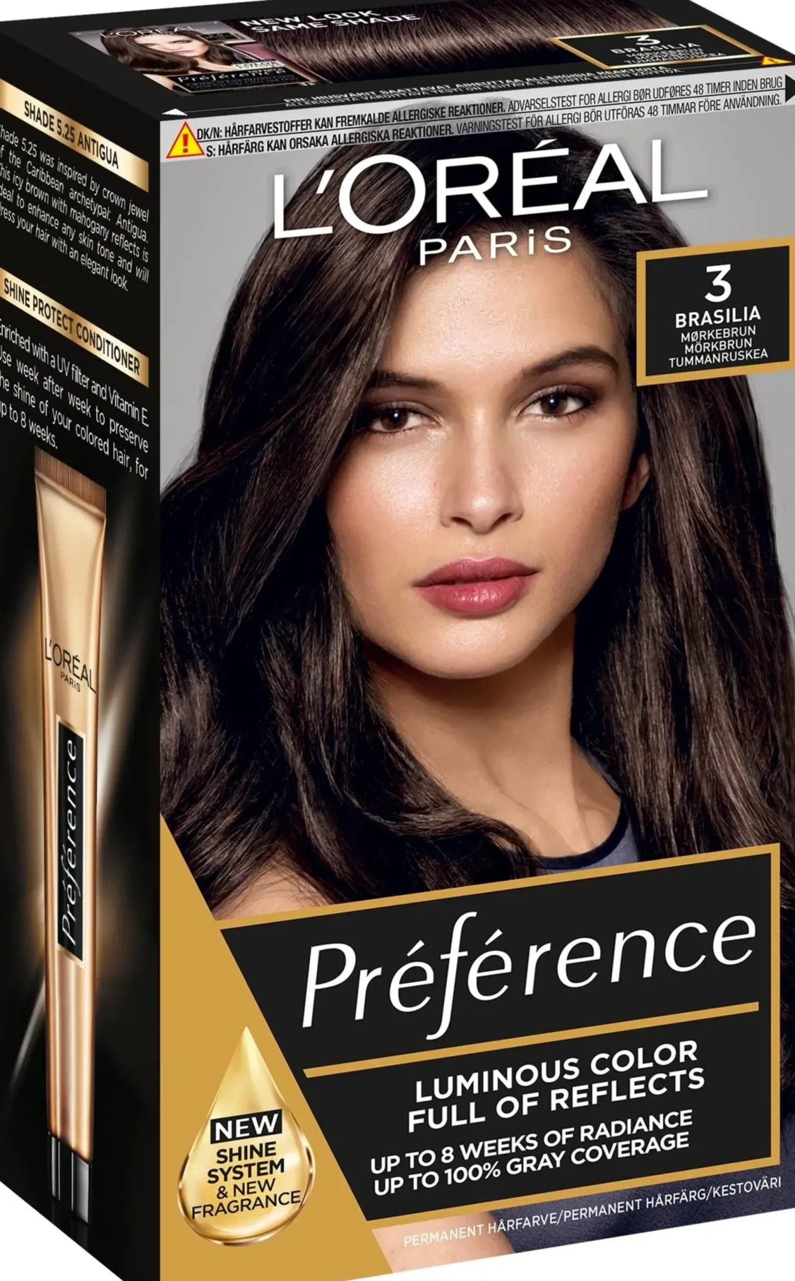 L'Oréal Paris Hiusvärit<Préférence 3 Brasilia Dark Brown Tummanruskea kestoväri 1kpl