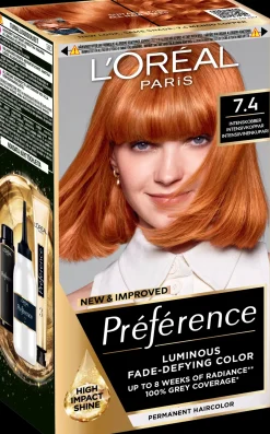 L'Oréal Paris Hiusvärit<Préférence 7.4 Mango Copper kestoväri normaaleille hiuksille 1 pce