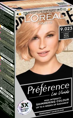 L'Oréal Paris Hiusvärit<Préférence Vivid Colours Light Rose Gold intensiivinen kestoväri 1kpl