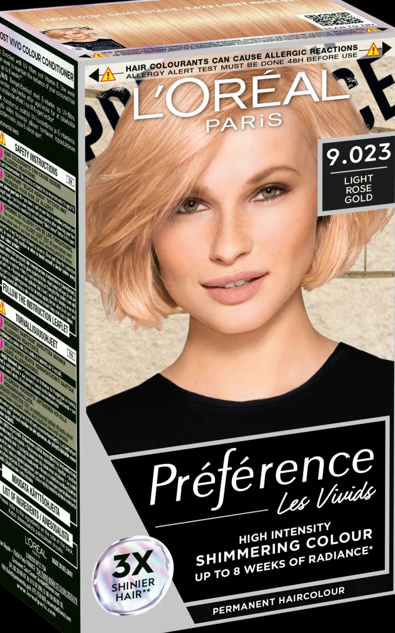 L'Oréal Paris Hiusvärit<Préférence Vivid Colours Light Rose Gold intensiivinen kestoväri 1kpl