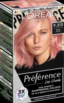 L'Oréal Paris Hiusvärit<Préférence Vivid Colours Rose Gold intensiivinen kestoväri 1kpl