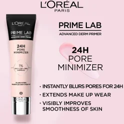 L'Oréal Paris Kasvomeikit<Prime Lab Advanced Derm Primer 24H Pore Minimizer pohjustusvoide 30ml