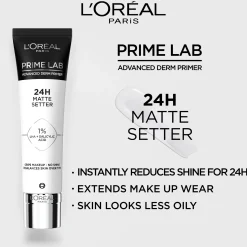 L'Oréal Paris Kasvomeikit<Prime Lab Advanced Derm Primer 24H Matte Setter pohjustusvoide 30ml