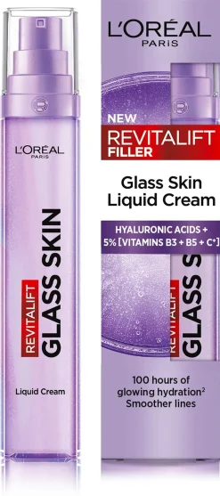 L'Oréal Paris Kasvojenhoito<Revitalift Filler Glass Skin Nestemäinen Päivävoide normaalille iholle 50 ml