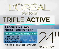 L'Oréal Paris Kasvojenhoito<Triple Active kosteuttava päivävoide normaalille ja sekaiholle 50ml