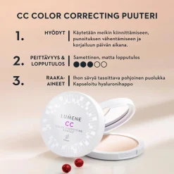 Lumene Kasvomeikit<CC Color Correcting puuteri 10 g