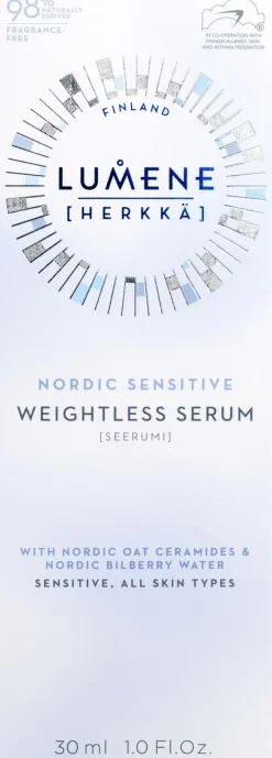 Lumene Hajusteettomat Ihonhoidon Tuotteet|Kasvojenhoito<HERKKÄ Rauhoittava seerumi 30 ml