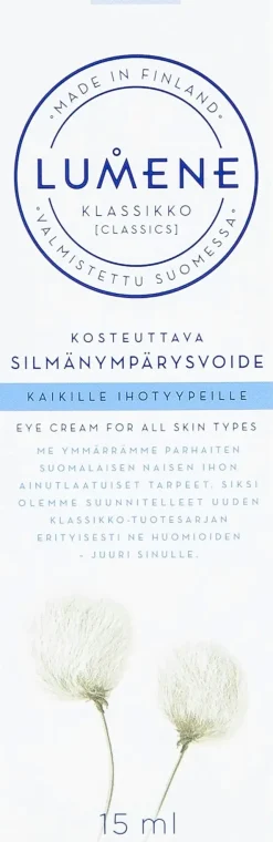 Lumene Kasvojenhoito<KLASSIKKO Kosteuttava silmänympärysvoide 15ml