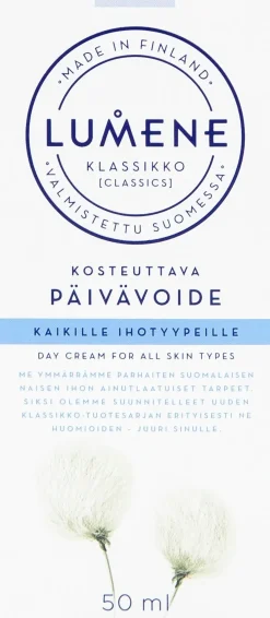 Lumene Kasvojenhoito<KLASSIKKO Kosteuttava päivävoide kaikille ihotyypeille 50ml