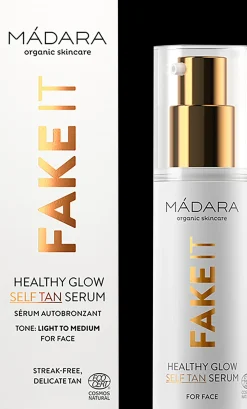 MÁDARA Ihonhoito|Aurinkotuotteet<MADARA FAKE IT itseruskettava kasvoseerumi 30ml