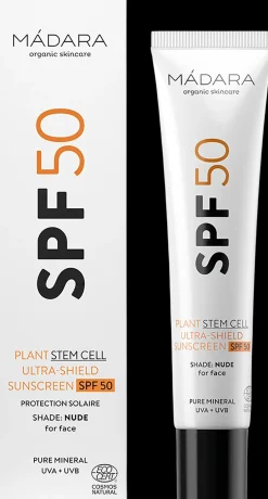 MÁDARA Ihonhoito|Aurinkotuotteet<MADARA SPF50 Plant Stem Cell aurinkosuojavoide 40ml