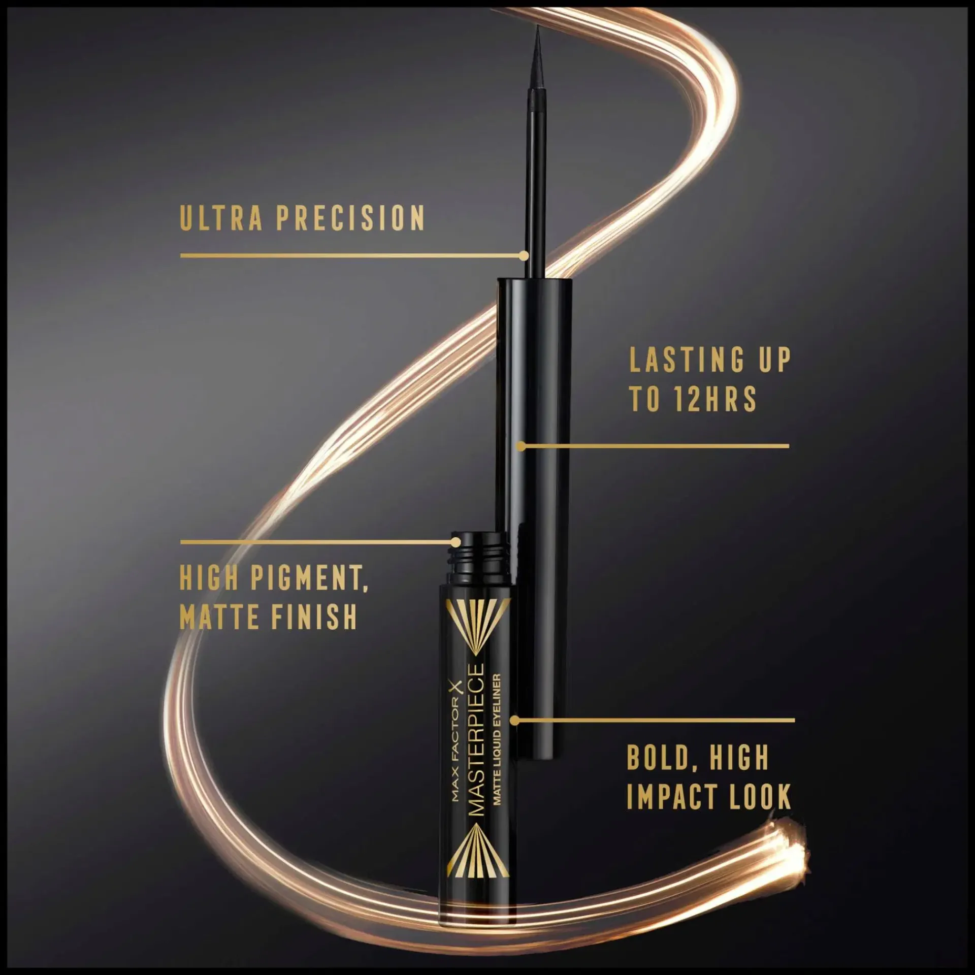 Max Factor Silmämeikit<Masterpiece Matte Liquid Eyeliner 1,7 ml Black, silmänrajaustussi