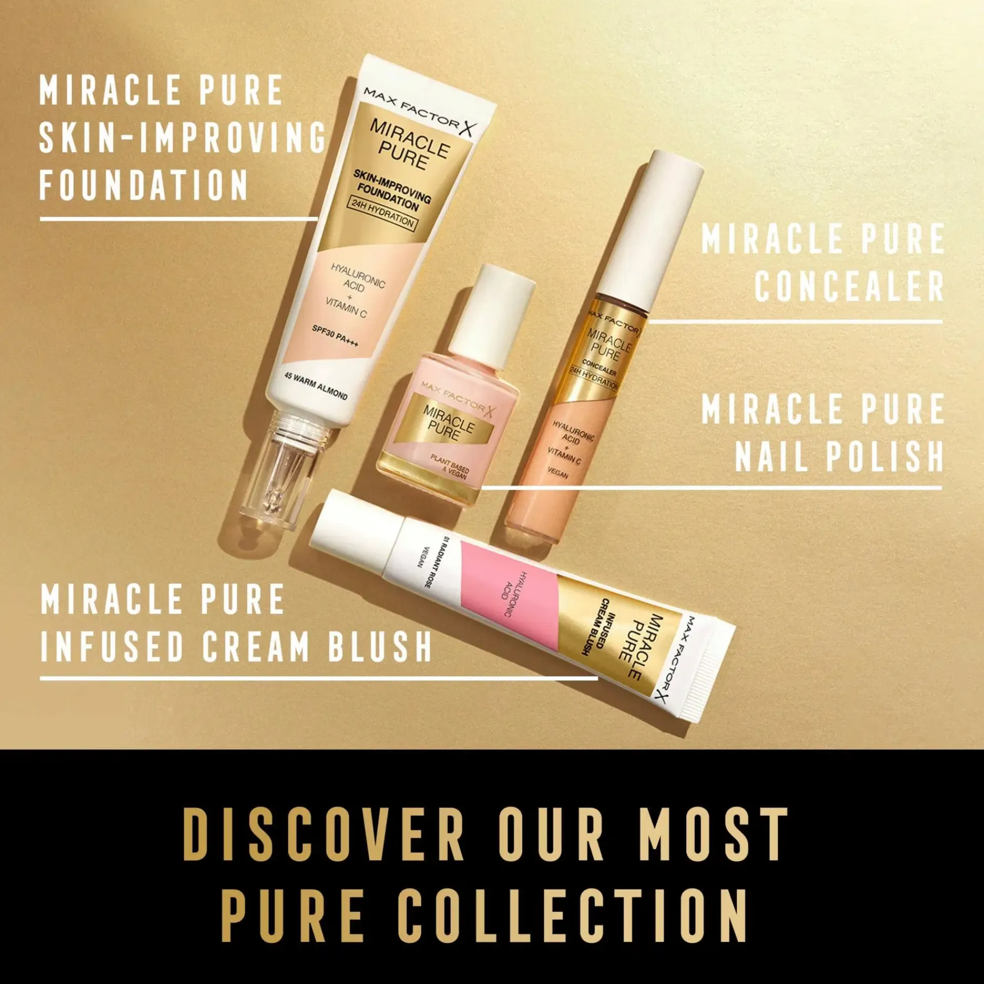 Max Factor Kasvomeikit<Miracle Pure Foundation 75 Golden 30 ml