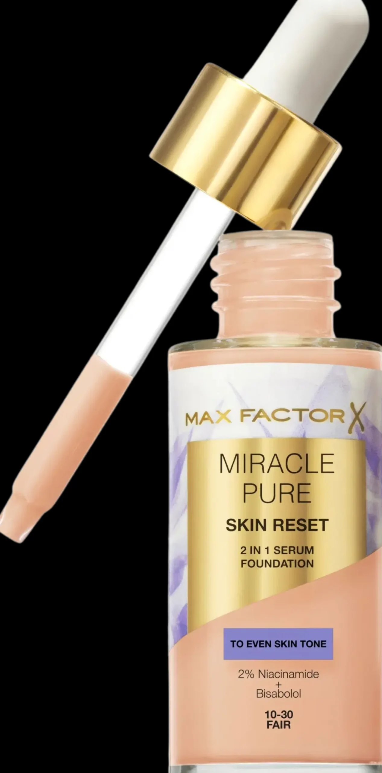 Max Factor Kasvomeikit<Miracle Pure Serum Foundation 10-30 Fair 30 ml