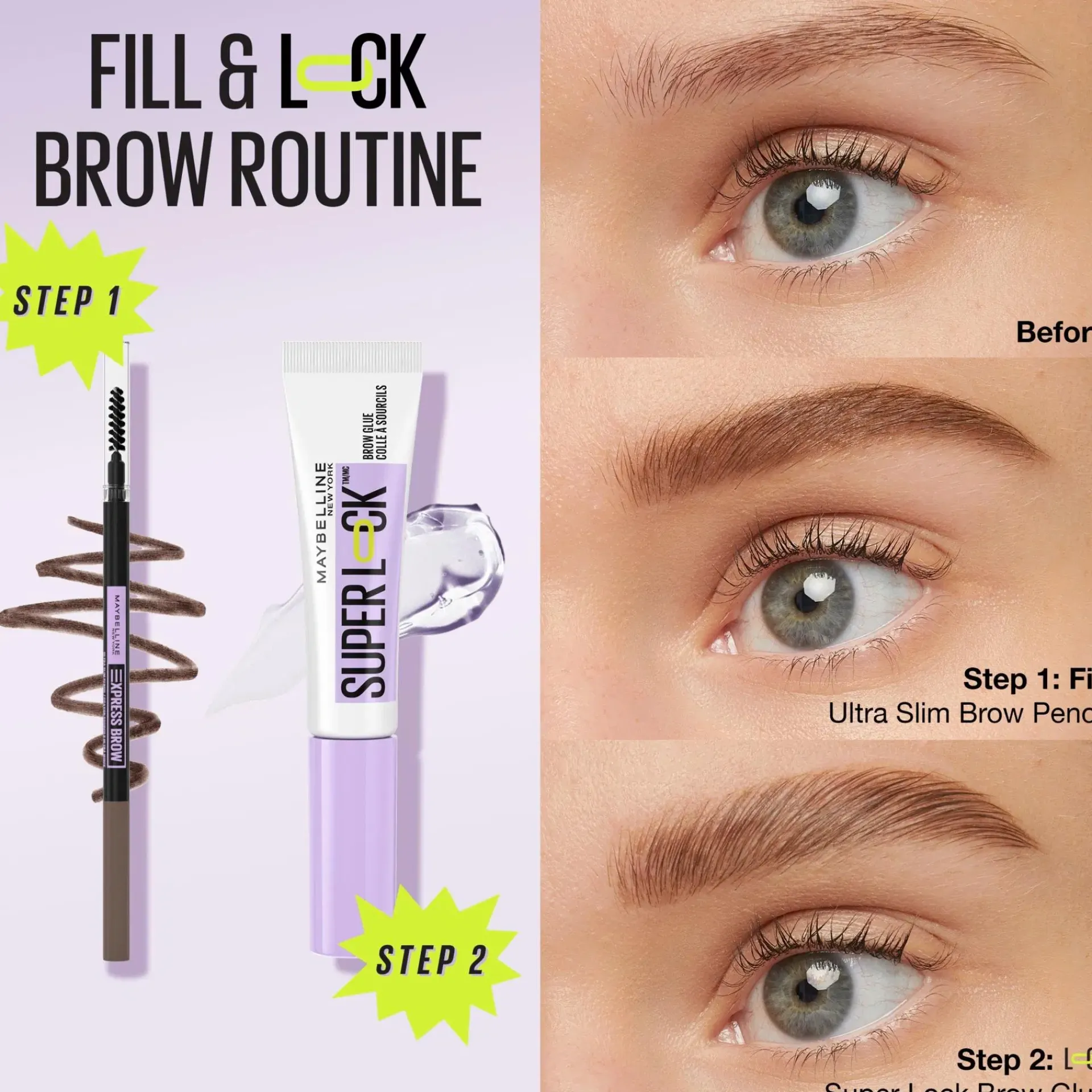 Maybelline Silmämeikit<New York Express Brow Ultra Slim 04 Medium brown -kulmakynä 0,84g