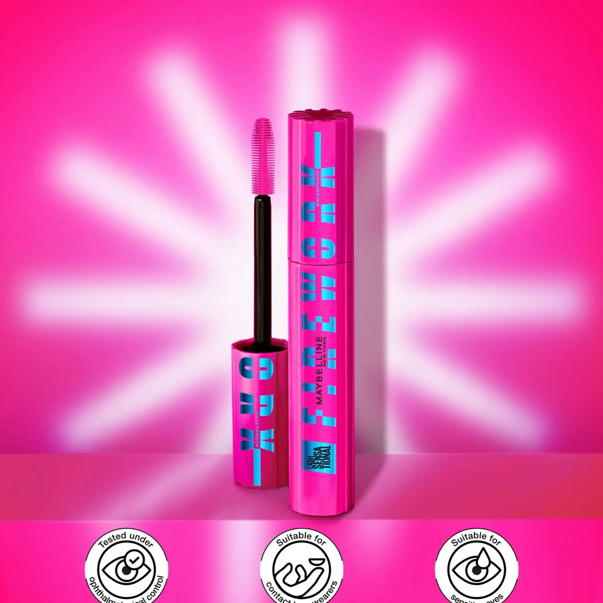 Maybelline Silmämeikit<New York Lash Sensational Firework Waterproof Very Black maskara 10ml