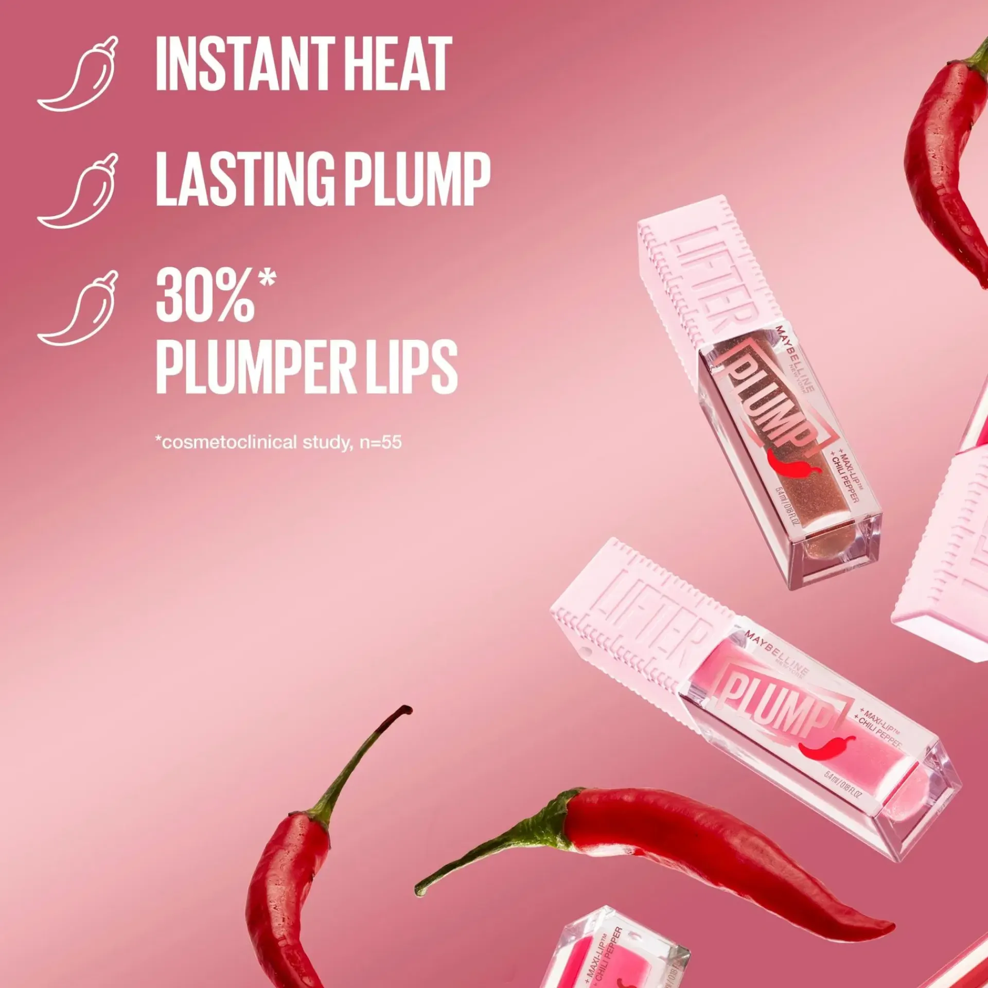 Maybelline Huulimeikit<New York Lifter Plump huulikiilto 5,4ml