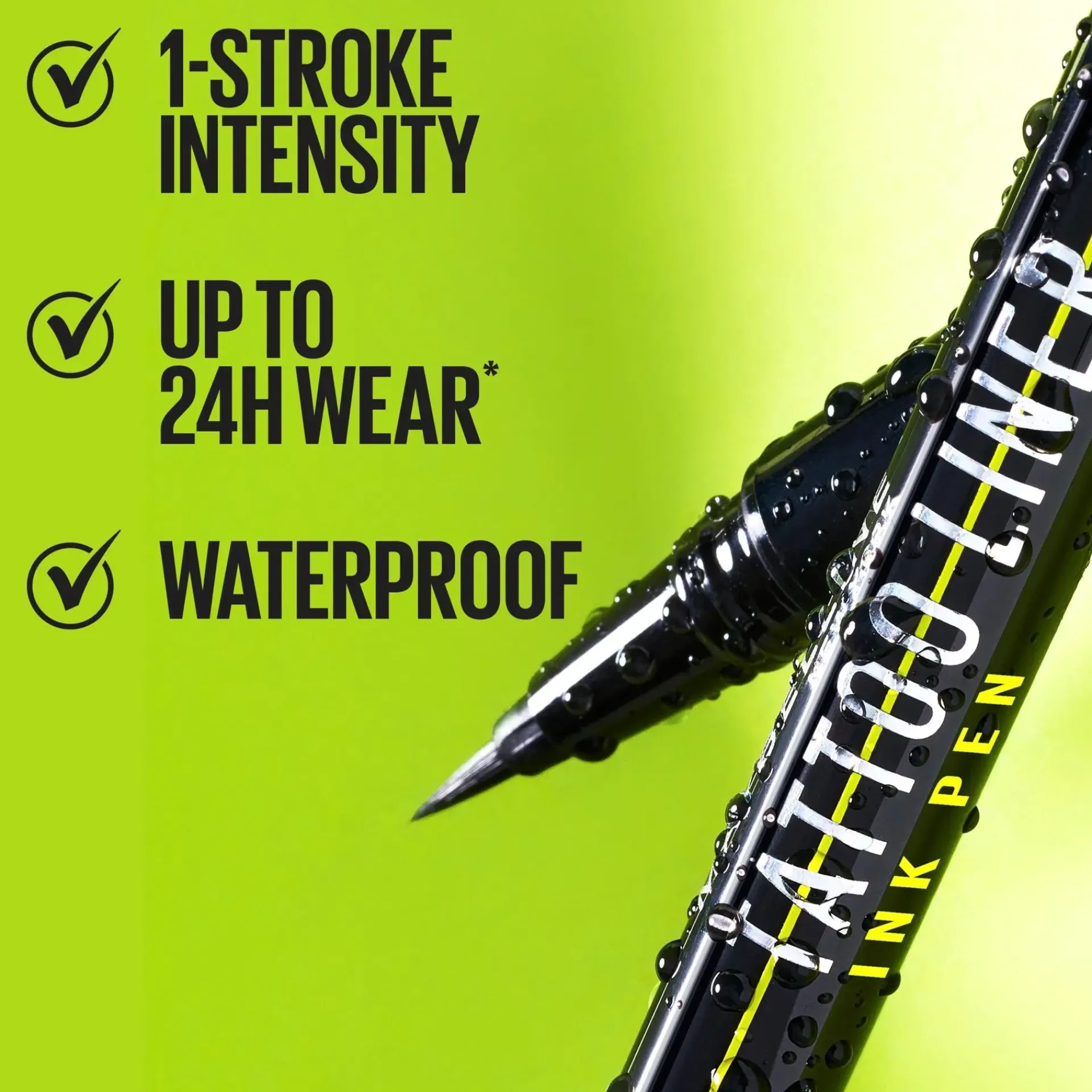 Maybelline Silmämeikit<New York Tattoo Liner Ink Pen 881 Matte Black nestemäinen silmänrajausväri 1,3g