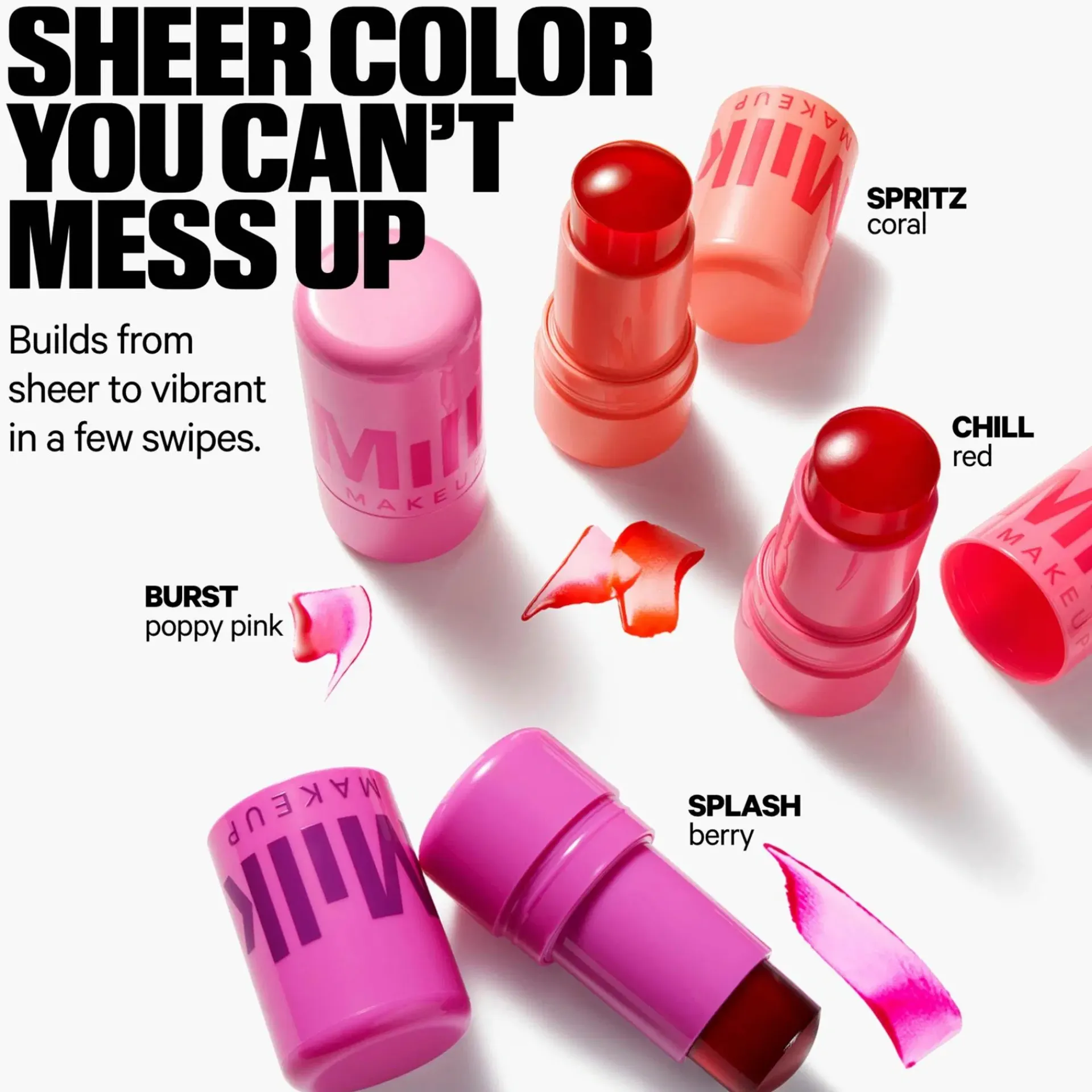 Milk Makeup Kasvomeikit<Cooling Water Jelly Tint Stick poski- ja huulipuna 5 g