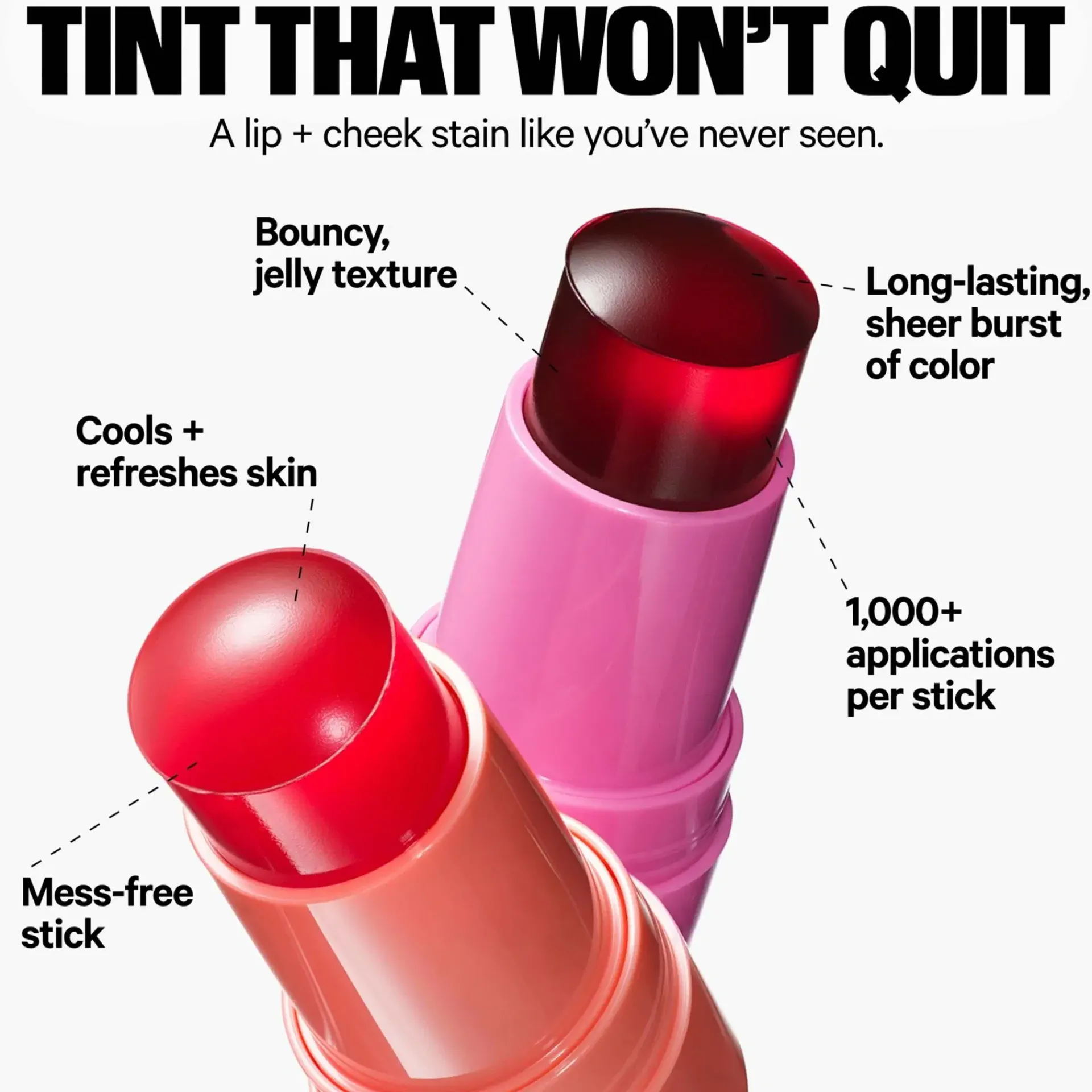 Milk Makeup Kasvomeikit<Cooling Water Jelly Tint Stick poski- ja huulipuna 5 g