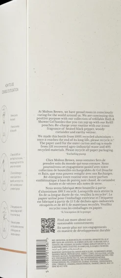 Molton Brown Vartalonhoito<Infinite Bottle Re-charge Black Pepper Bath & Shower Gel suihkugeeli 400 ml