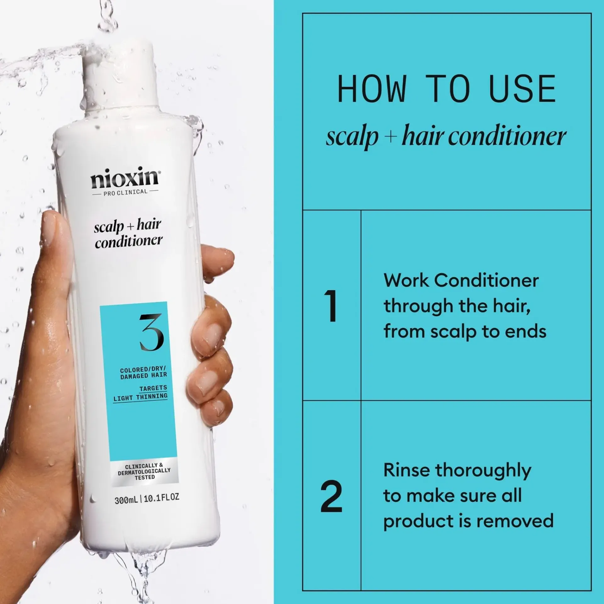 Nioxin Hiustenhoito<System 3 Conditioner hoitoaine 300 ml