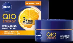NIVEA Ihonhoidon Tehoaineet|Kasvojenhoito<50 ml Q10 Energy Recharging Night Cream -yövoide