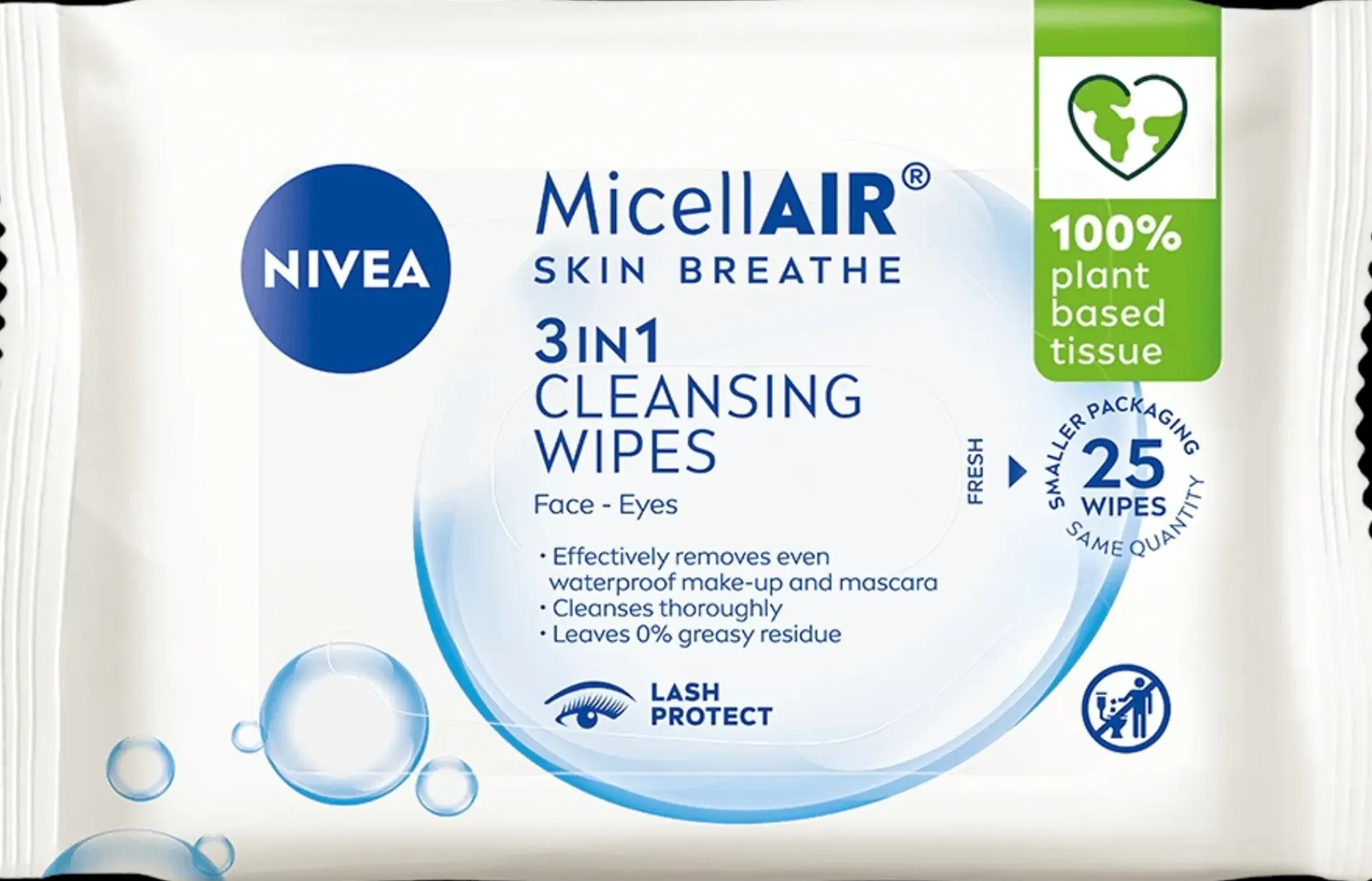 NIVEA Kasvojenhoito<25kpl 3-in-1 Micellar Cleansing Wipes -puhdistusliinat