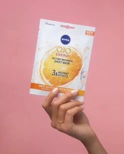 NIVEA Ihonhoidon Tehoaineet|Kasvojenhoito<1kpl Q10 Anti-Wrinkle Energy Sheet Mask -kasvonaamio