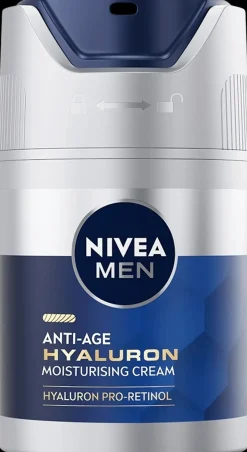 NIVEA MEN Ihonhoito|Ihonhoidon Tehoaineet<50ml Anti-Age Hyaluron Face Moisturising Cream SPF15 -kasvovoide