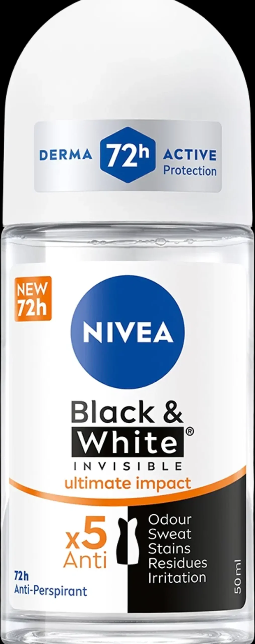 NIVEA Vartalonhoito<50ml Black & White Invisible Ultimate Protect Deo Roll-on -antiperspirantti