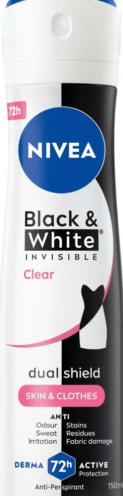 NIVEA Vartalonhoito<150ml Black & White Invisible Original Deo Spray -antiperspirantti